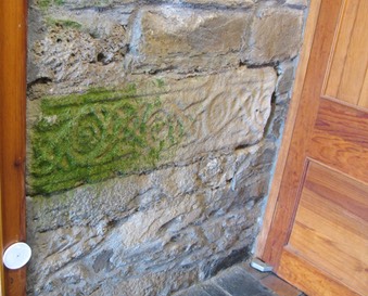 County Sligo, Drumcliff, fragment of a cross built into the church