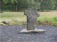 Glendalough, Upper Lake, mica-schist cross, Co. Wicklow, Ireland