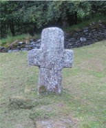 Glendalough, Reefert Church, mica-schist cross, Co. Wicklow, Ireland