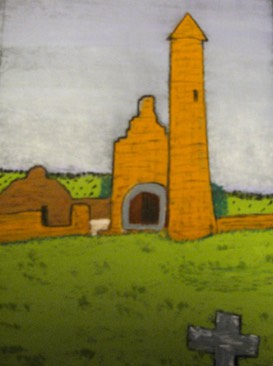 Clonmacnois, Co. Offaly, Ireland, St. Finian's or McCarthy's church, original art