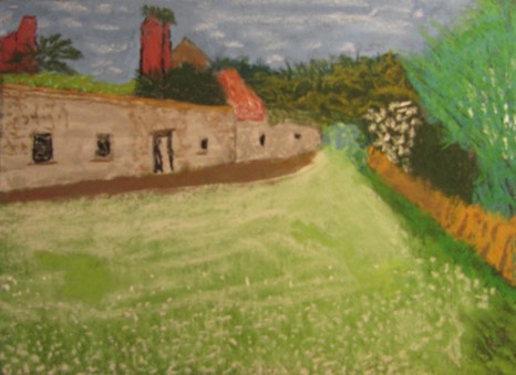 Scattery Island, Co. Clare, Ireland, Deserted Village, original art